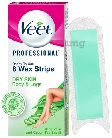 VEET HAIR REMOVER STRIPS DRY SKIN 8 TRIPS X 12 PCS