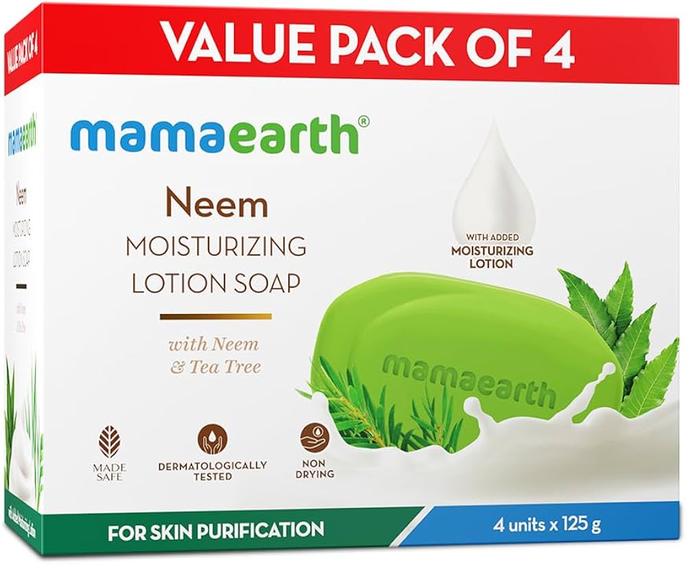 MAMA EARTH NEEM LOTION SOAP 6 X 4 X 125 GM