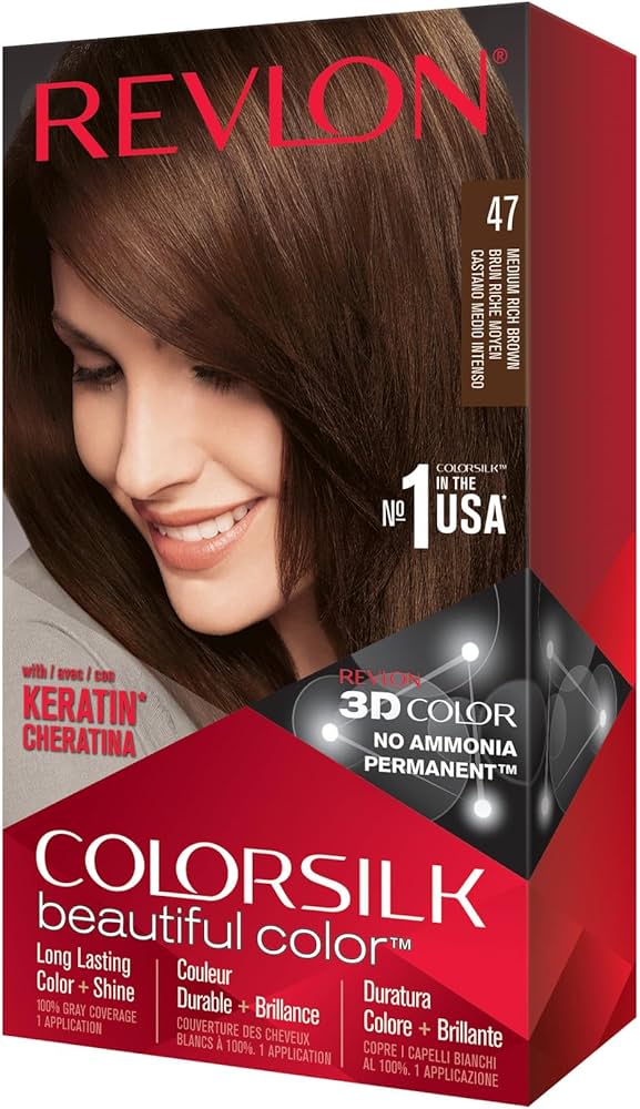 REVLON COLORSILK MEDIUM RICH BROWN 47 (12PC)