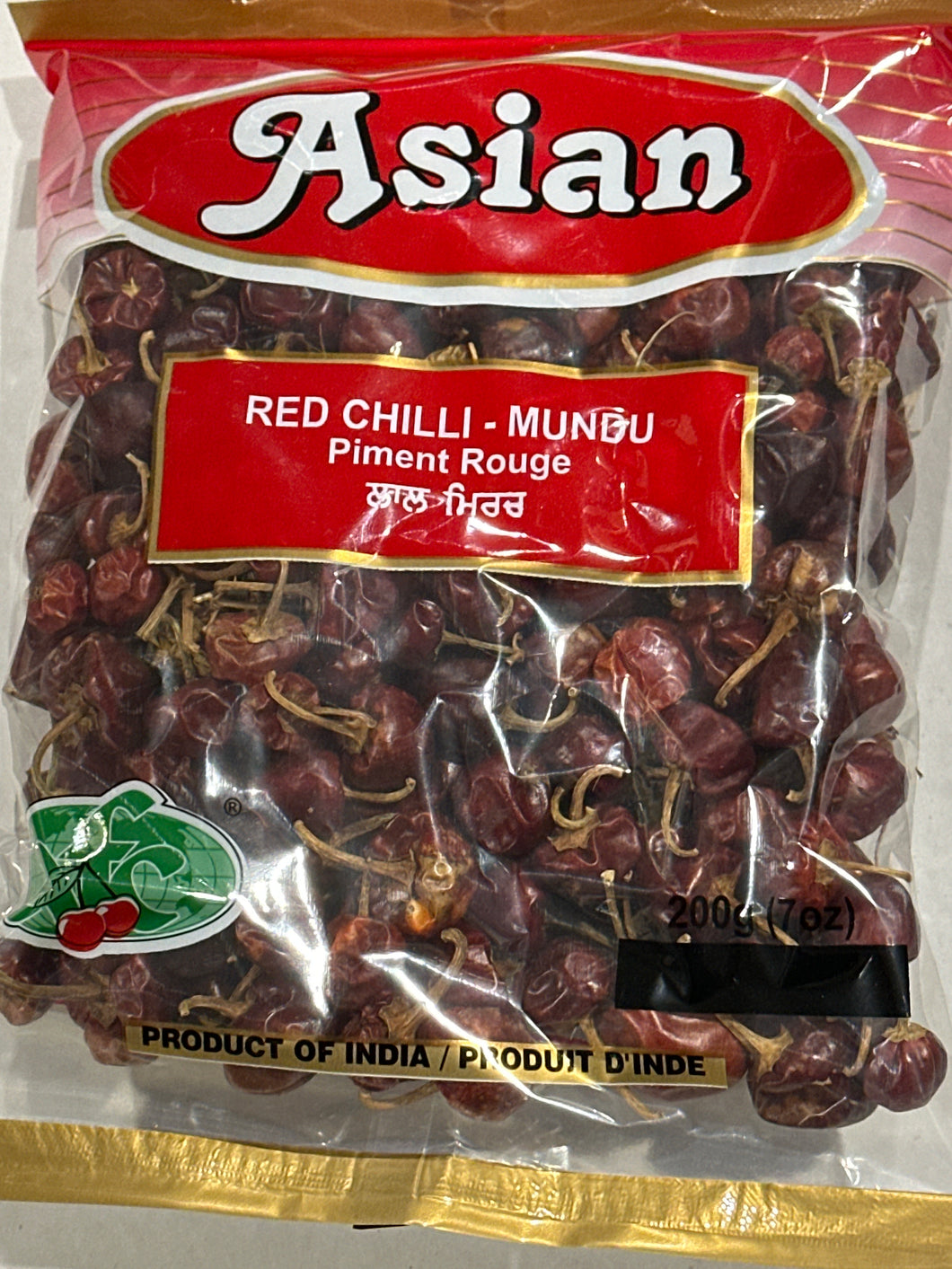 RED CHILLI WHOLE (MUNDU WITH STEM) 15 X 200GM