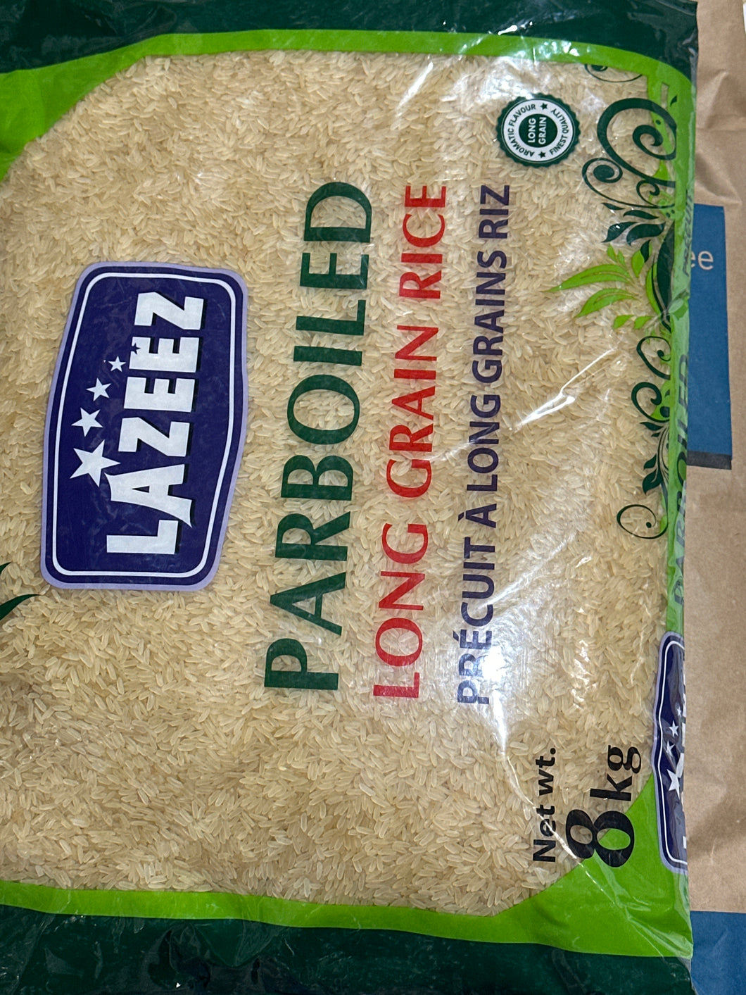 LAZEEZ PARBOILED RICE 2 X 8 KG