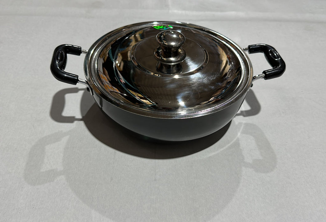 HARD ANODISED KARAHI WITH LID 24 CM 5PCS