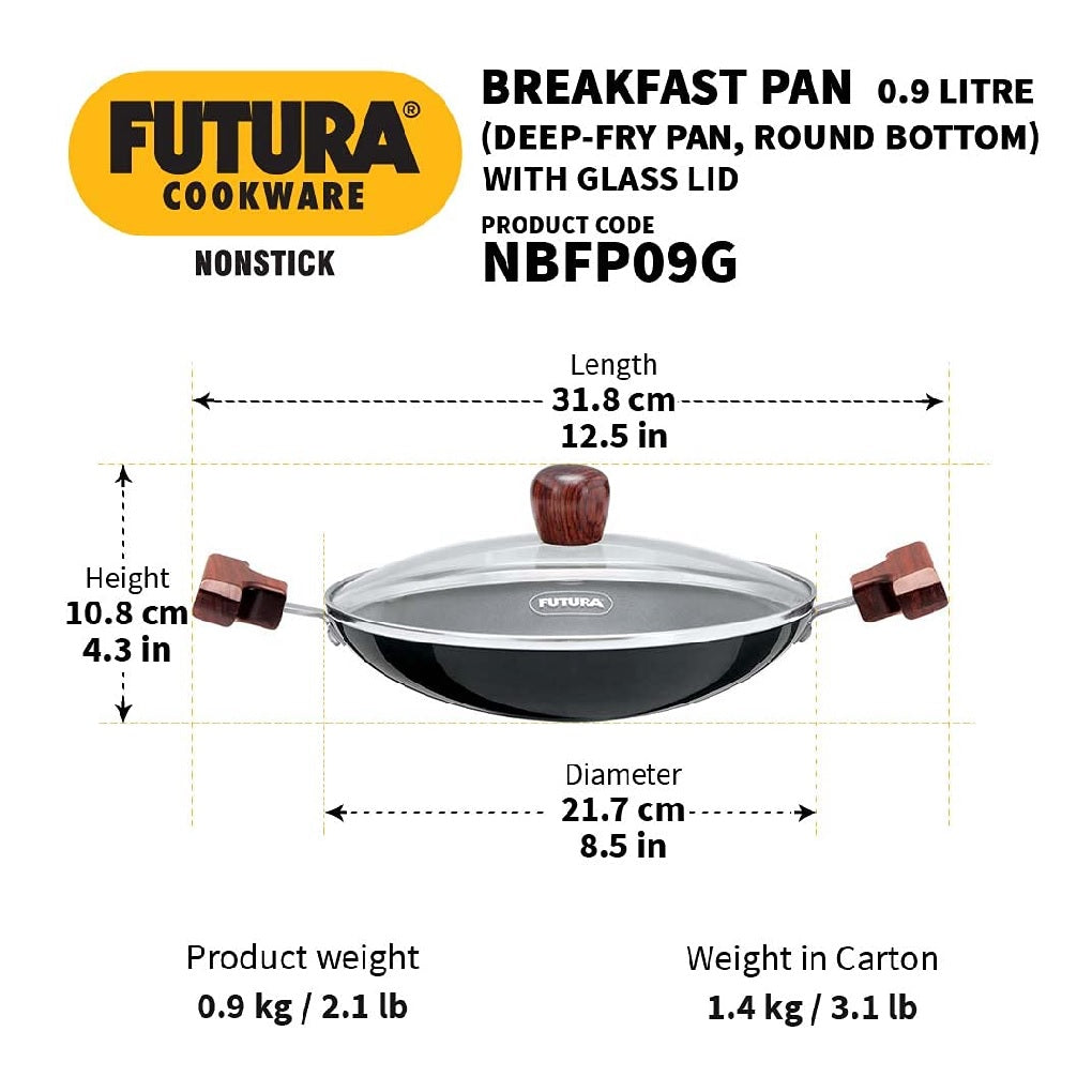 FUTURA NON STICK BREAKFAST PAN WITH LID (NBFP09G) 22 CM