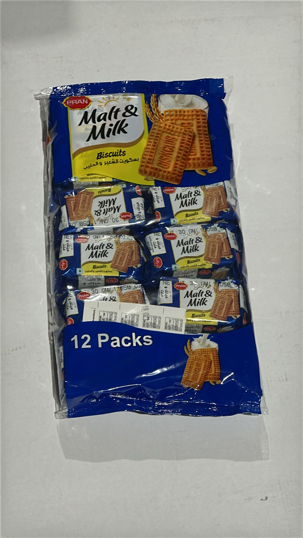 PRAN MALT & MILK BISCUITS 12 PCS X 10 PACK X 30 GM