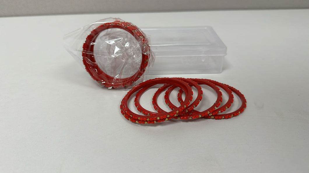 GLASS BANGLES PLASTIC BOX 12PC