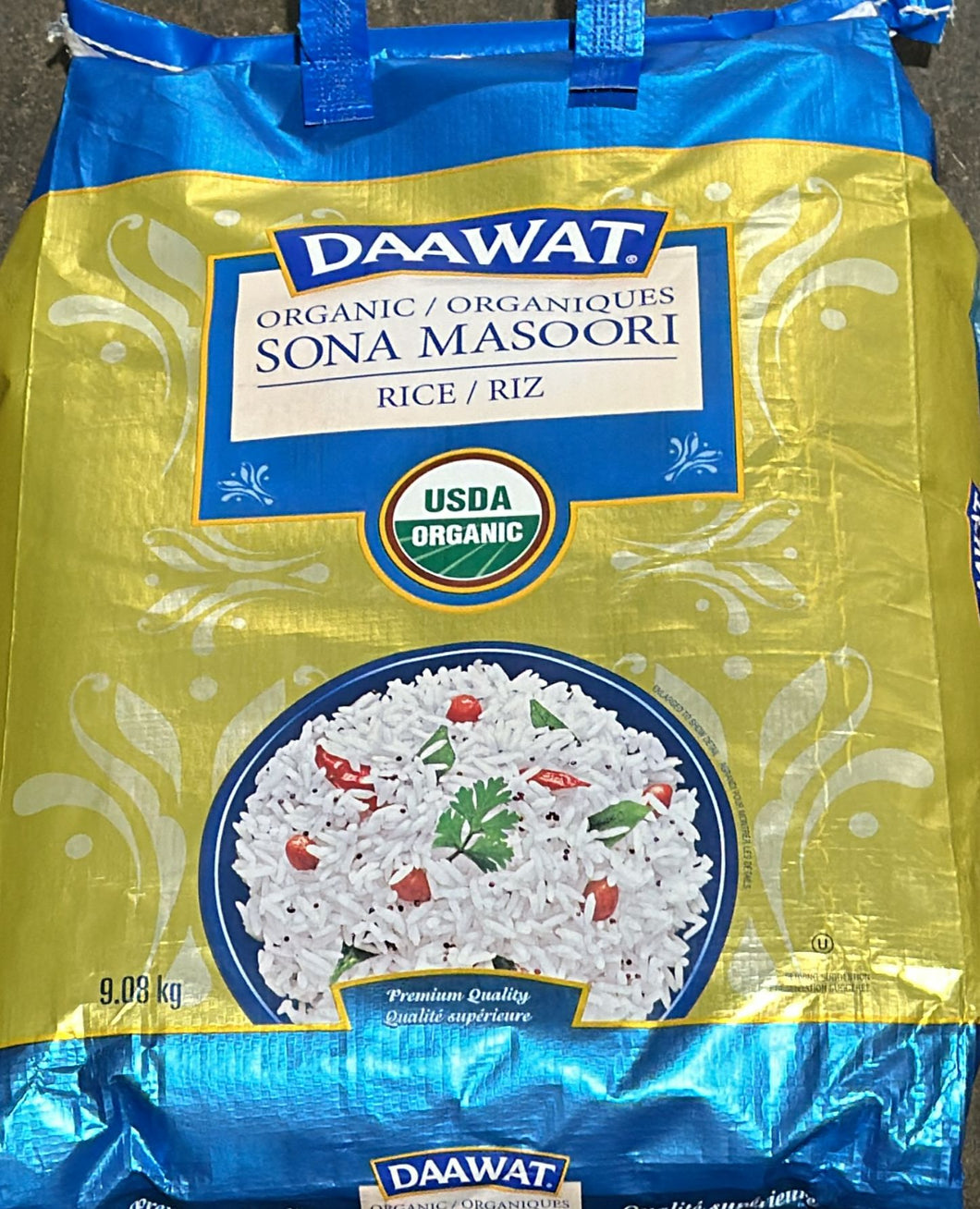 DAAWAT SONA MASOORI ORGANIC RICE 20LB