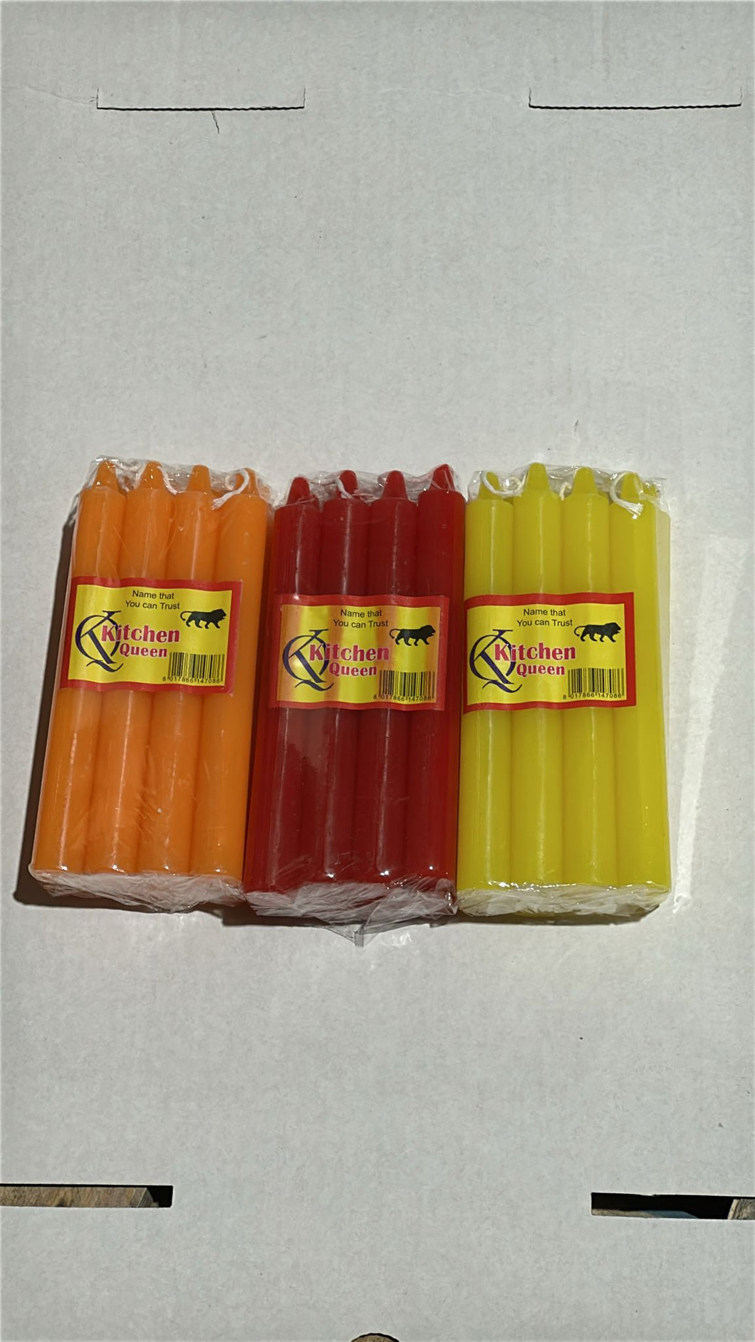 CANDLE ASSORTED COLOUR 8 PC X 30 PACK