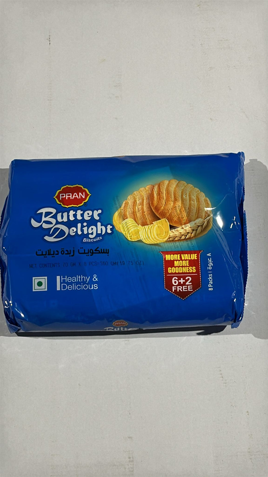 PRAN BUTTER DELIGHT BISCUITS 8 X 6 X70 GM (COMBO)