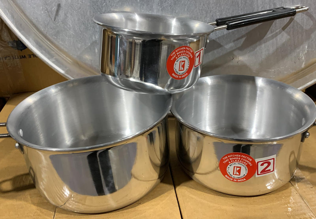 ALUMINUM SAUCE PAN NO. 1, 2, 3