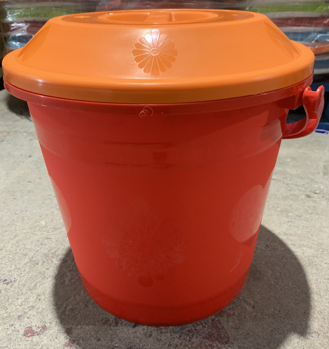 DESIGN BUCKET WITH LID ASSORTED 20L