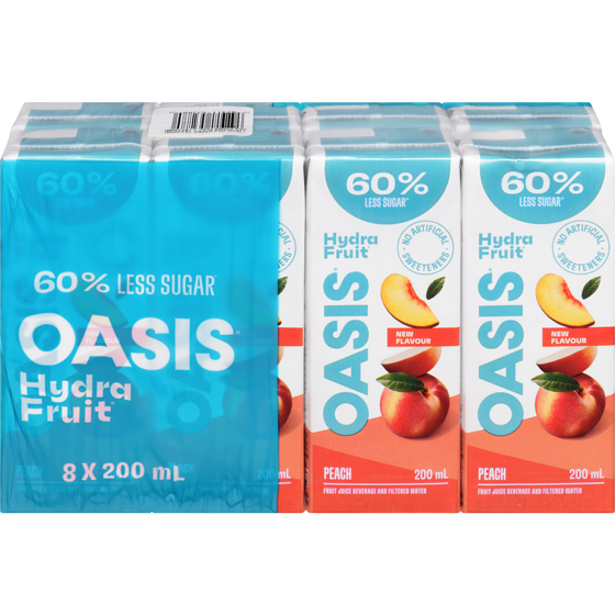 OASIS HYDRA FRUIT PEACH JUICE 4X8X200 ML