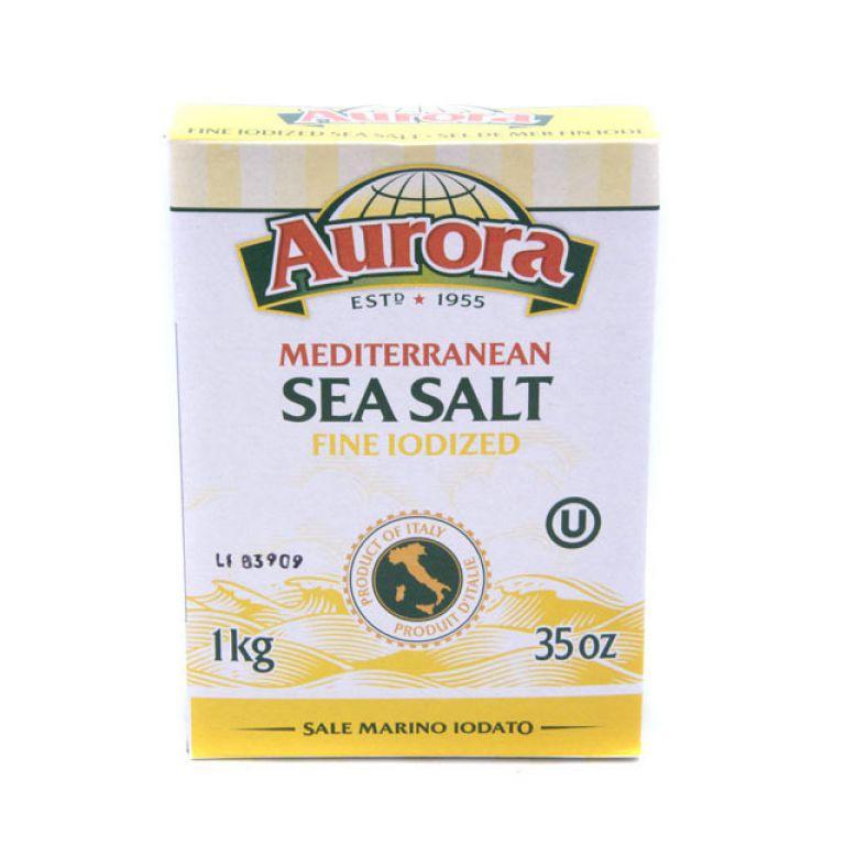 AURORA SEA SALT IODIZED 12X1KG (35oz)