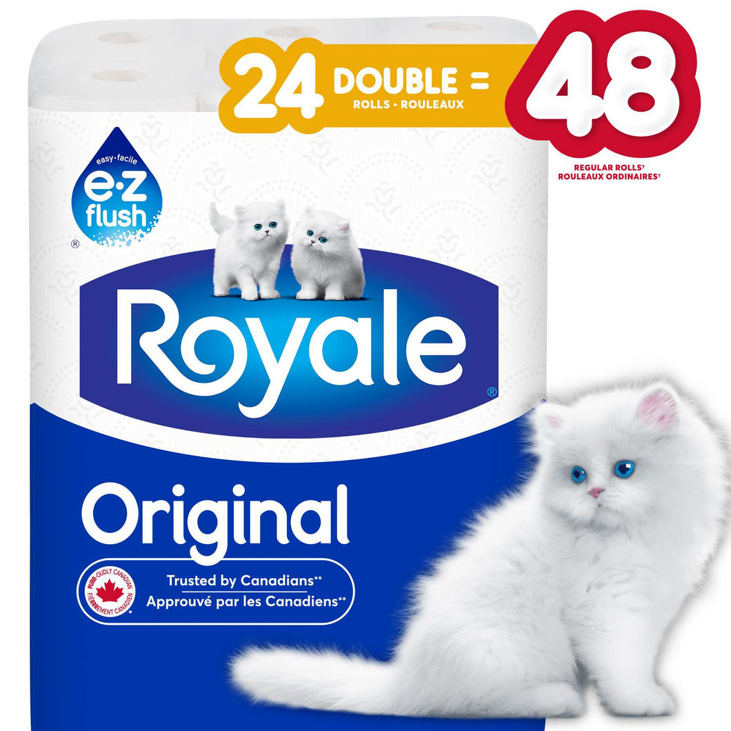 ROYALE ORIGINAL TOILET PAPER 24 X 4 ROLL(121 SHEETS)