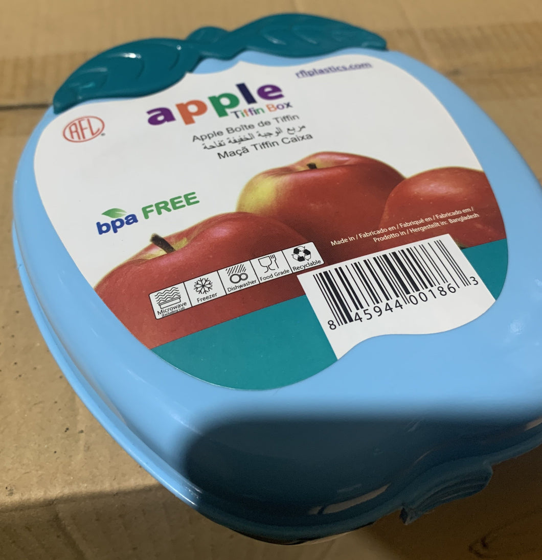 APPLE SHAPE TIFFIN BOX ASSORTED 6PC