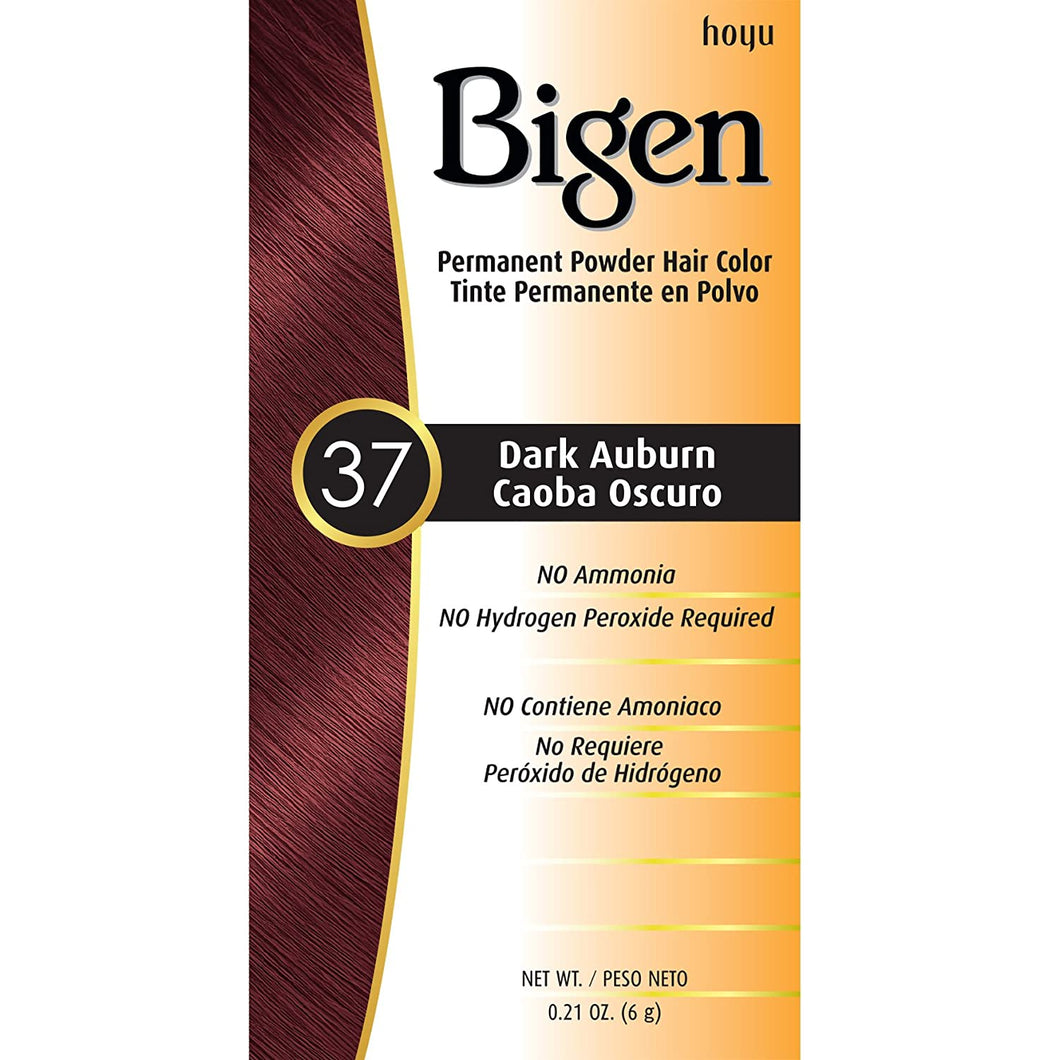 BIGEN HAIR COLOUR 37) 6 X 6 G