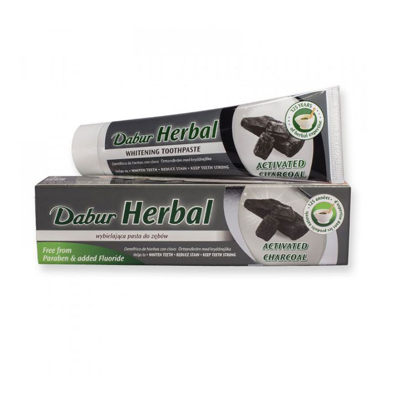 DABUR HERBAL TOOTHPASTE ACTIVE CHARCOAL 12 X 100 ML