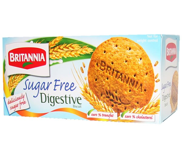 BRITANNIA DIGESTIVE SUGAR FREE BISCUITS 12 X 350 G