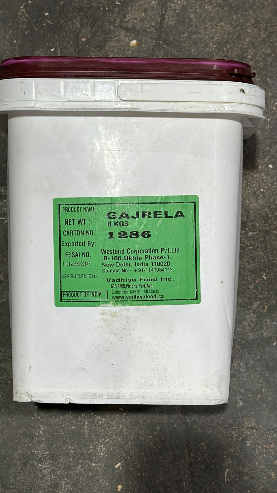 GAJRELA HALWA 1 X 6KG