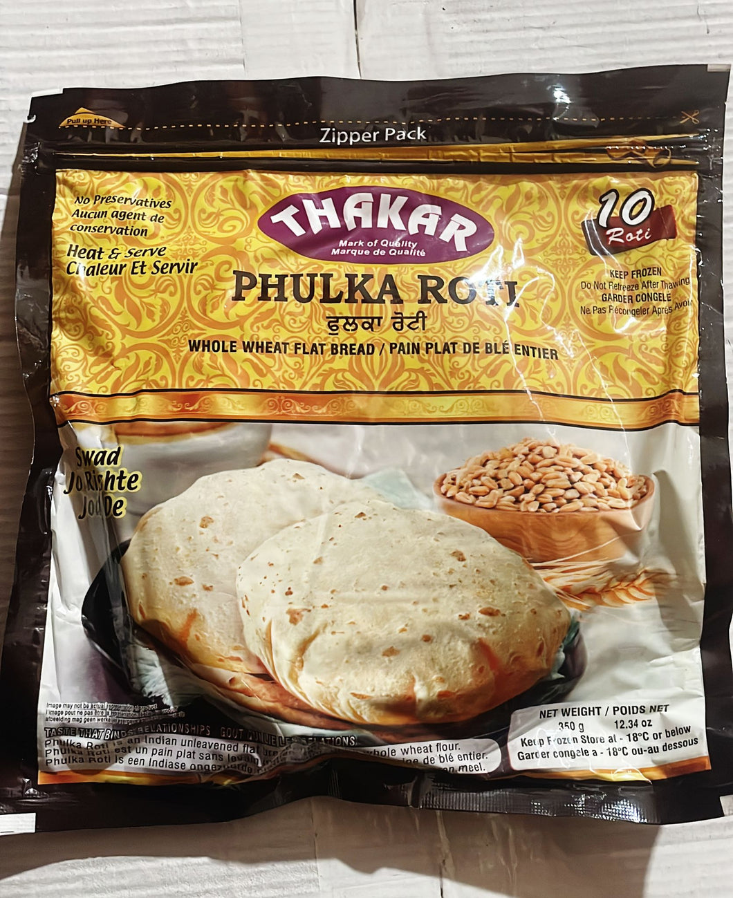 PHULKA ROTI 24X350GM (THAKHAR)