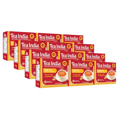 TEA INDIA GINGER CHAI 12X80PK