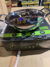Load image into Gallery viewer, S STEEL TRIPLEY KARAHI WITH LID 24CM
