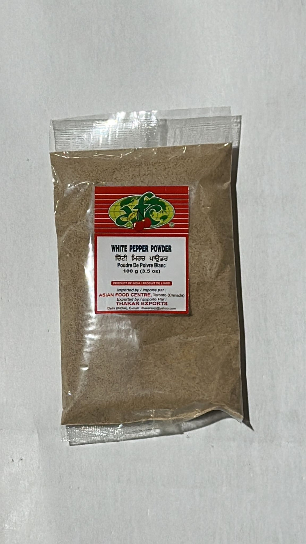 WHITE PEPPER POWDER 40 X 100 GM