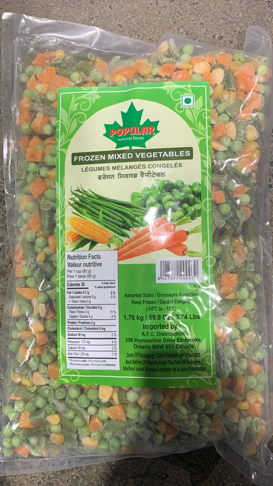 FROZEN MIX VEG 6 X 1.70 KG