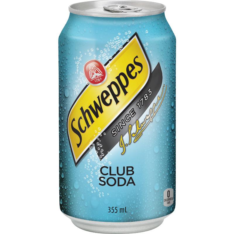 SCHWEPPES CLUB SODA 12 X 355 ML