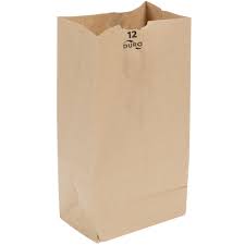 PAPER BAG BROWN # 12 500/BUNDLE