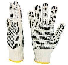 WORKING GLOVES DOTTED (LARGE, MEDIUM) 12 PC