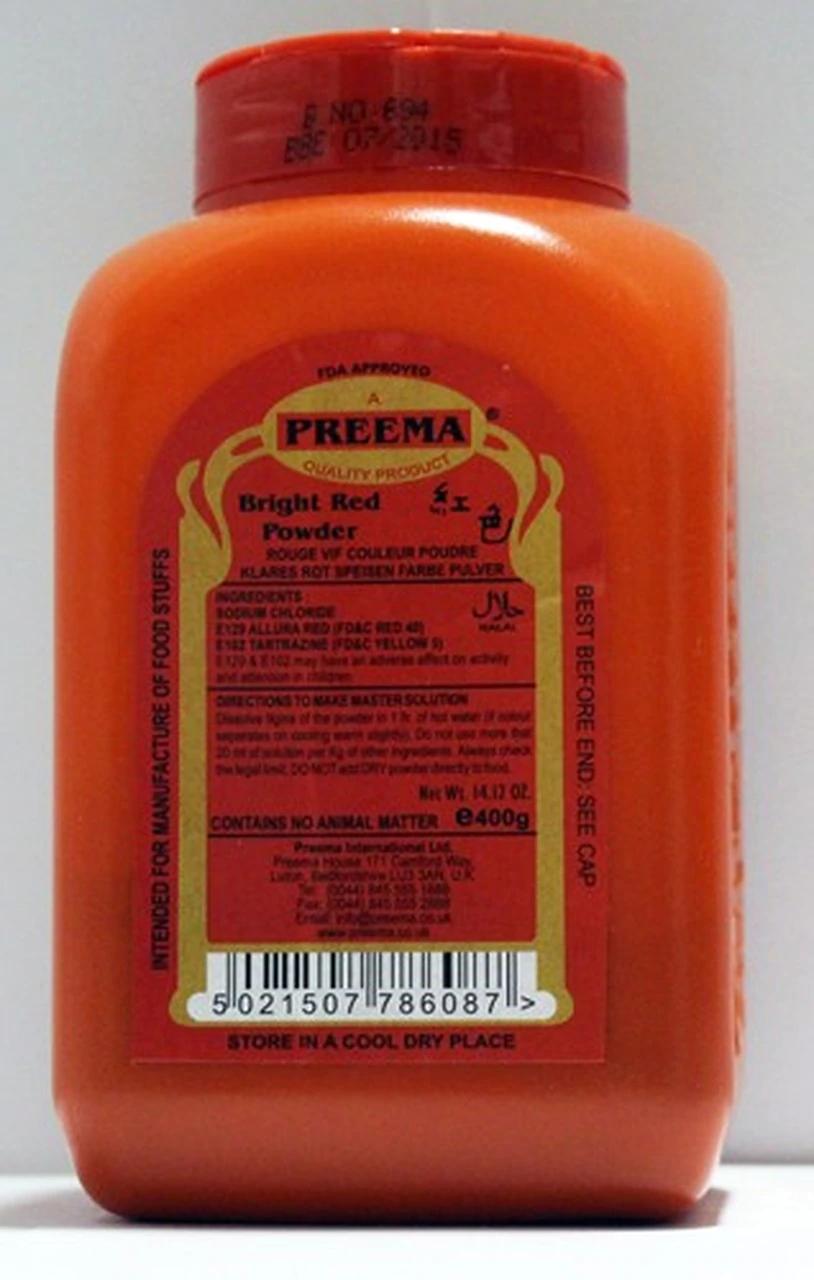 PREEMA FOOD COLOR RED  400 G