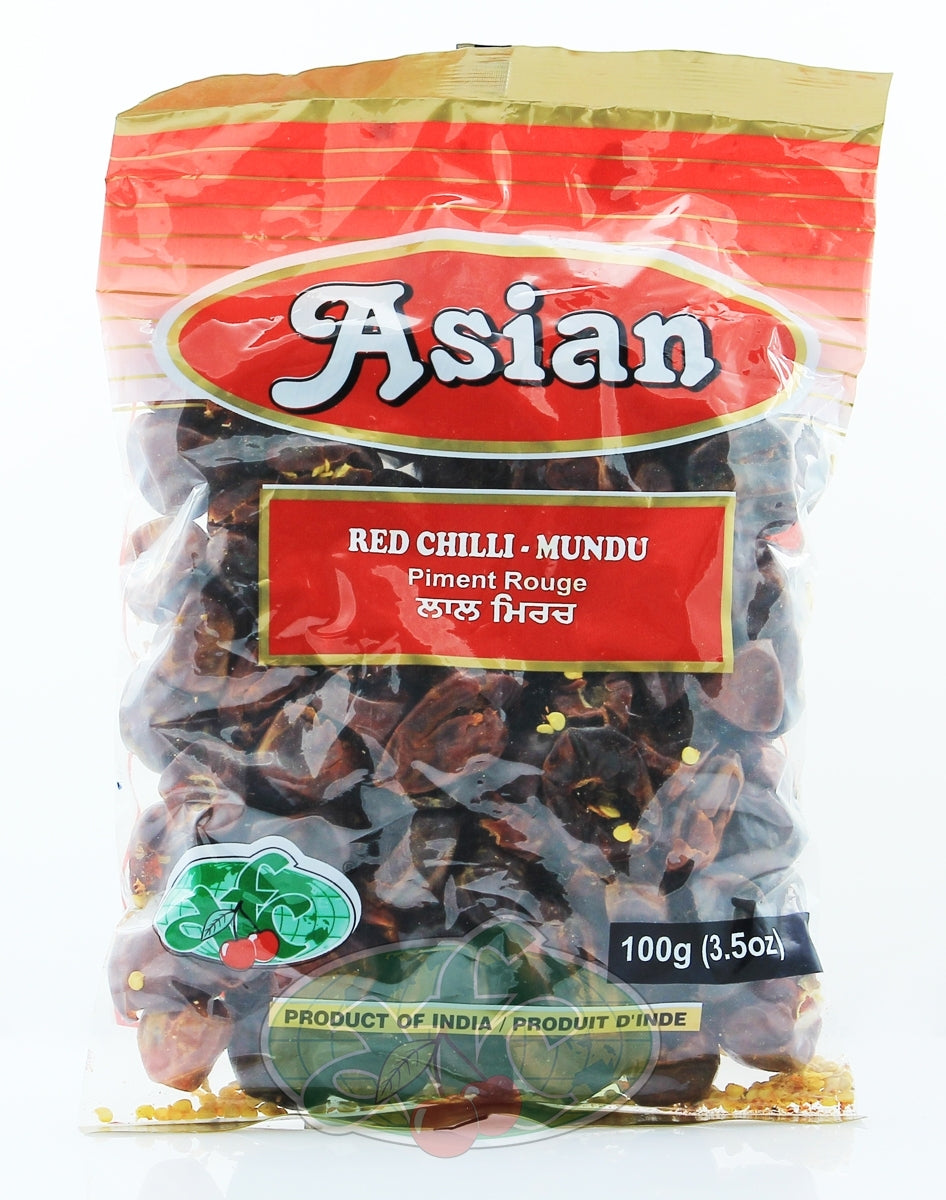 RED CHILLI WHOLE (MUNDU WITH STEM) 40 X100G