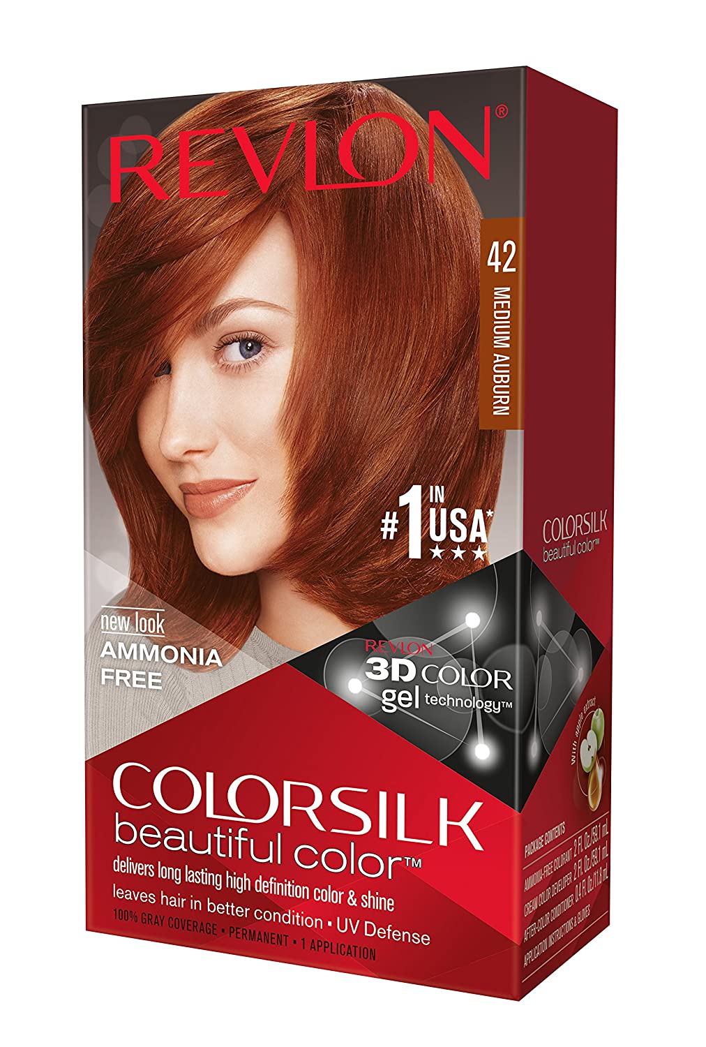 REVLON COLORSILK MEDIUM AUBURN 42 (12PC)