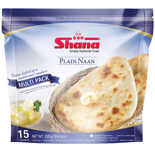 SHANA PLAIN NAAN BREAD (12 X 400G) (CHEN
)